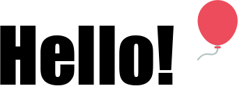 Logo with text 'HelloCalc' and a balloon icon